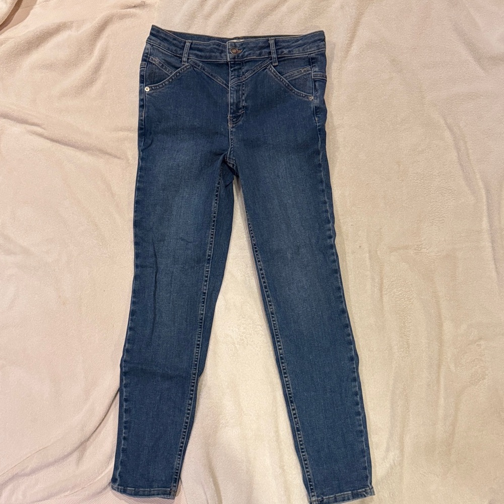 Vintage Free People Blue Skinny Jeans